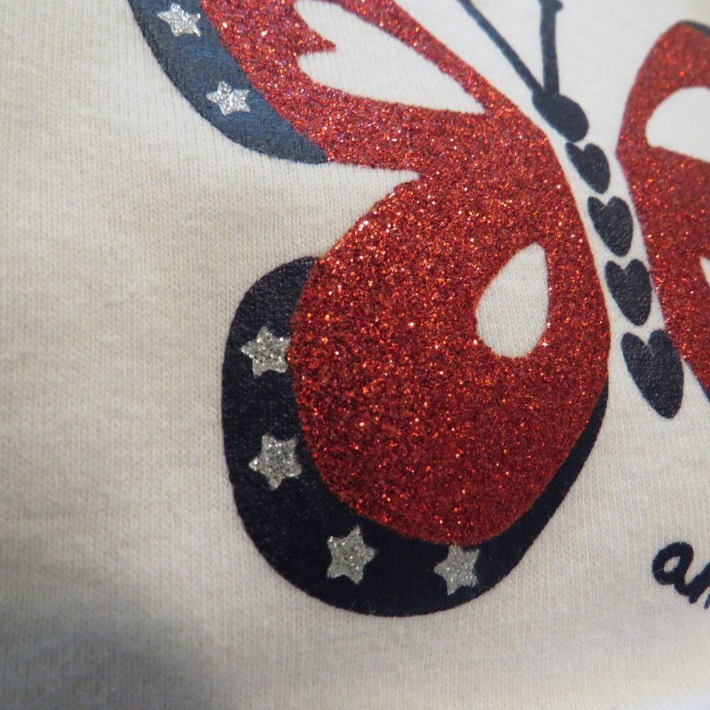 Patriotic Glitter Butterfly Baby Bodysuit 9M "American Cutie" Baby Starters - Picture 3 of 6